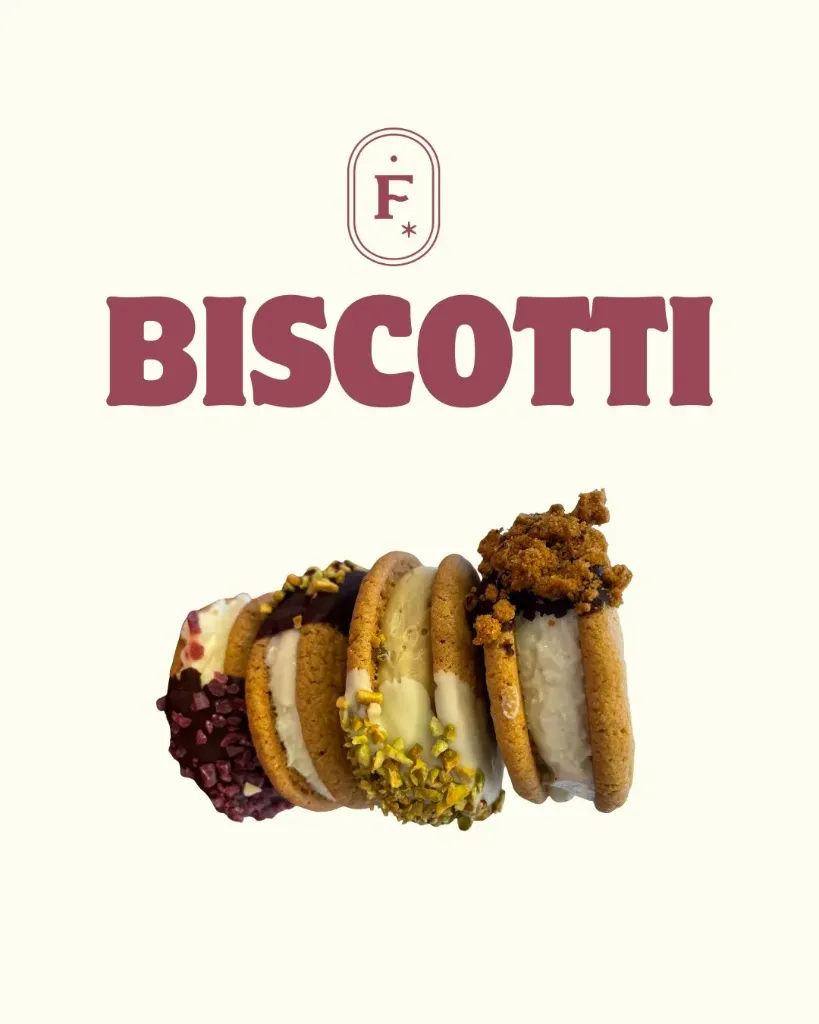  Biscotti (Vanille crème - donkere Belgische chocolade en speculaas crunch)